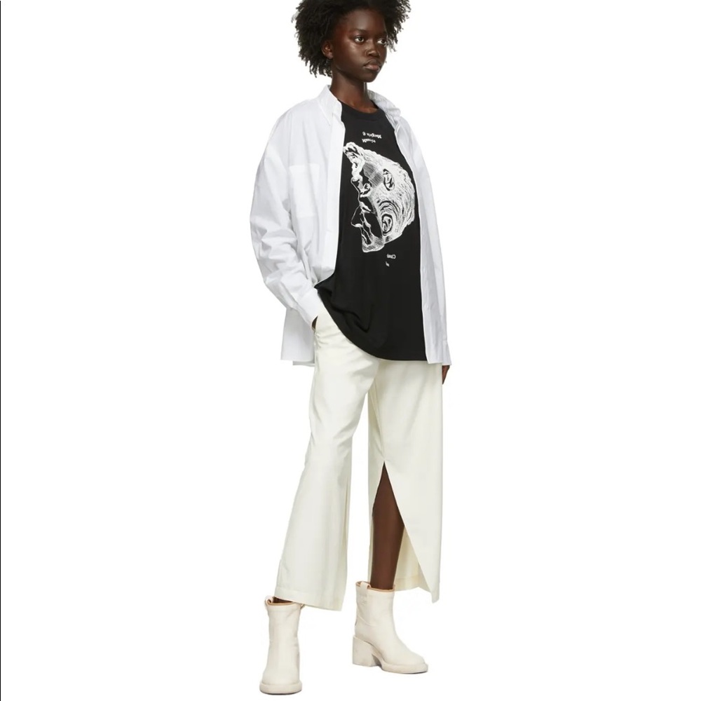 Maison Margiela vegan leather Slit pants
